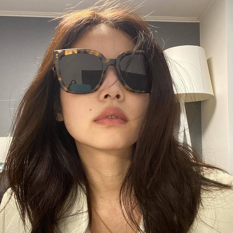 Kính Mát Gọng Vuông Chống Tia UV Phong Cách Hàn Quốc