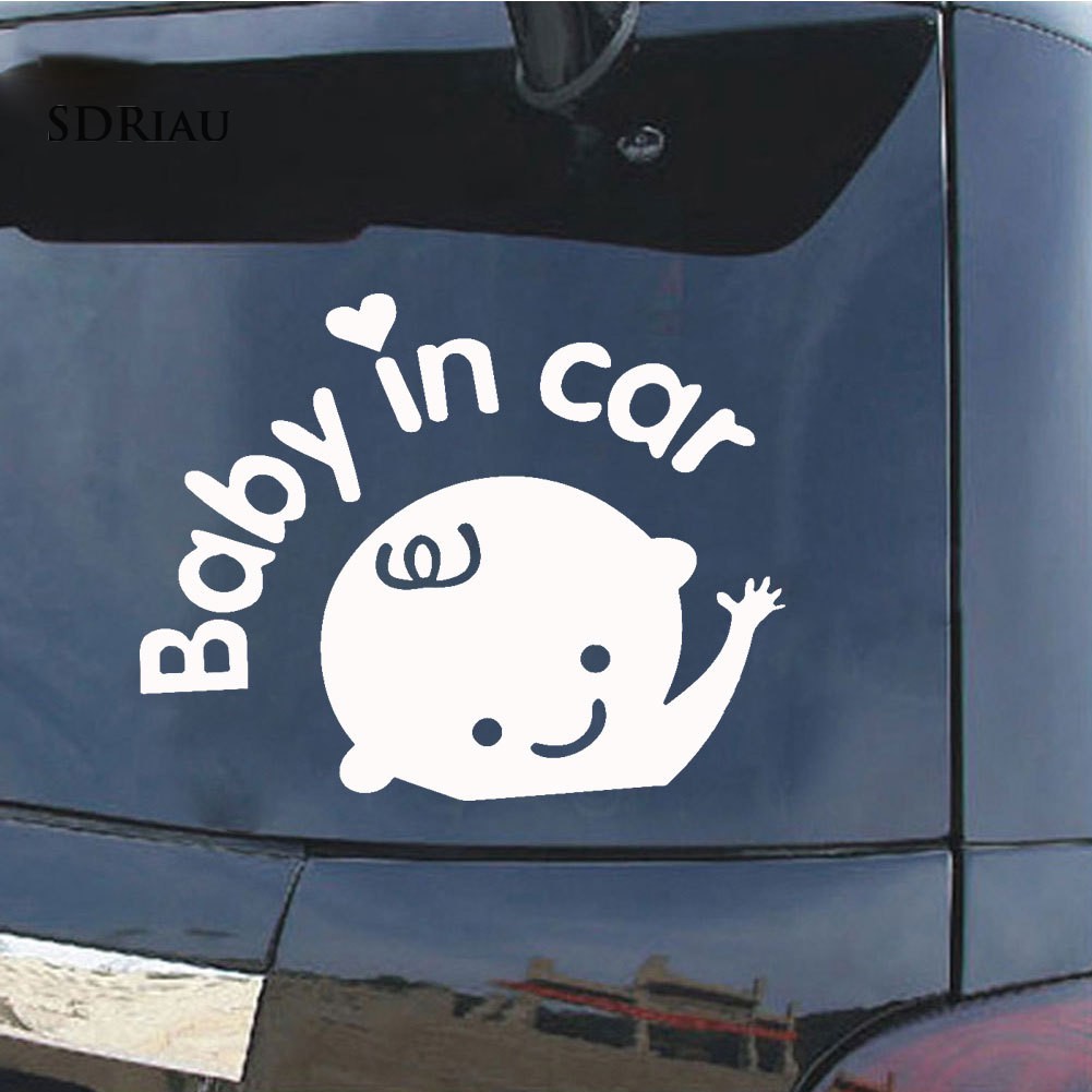 Decal dán trang trí phản quang in chữ " Baby in Car " cho xe hơi