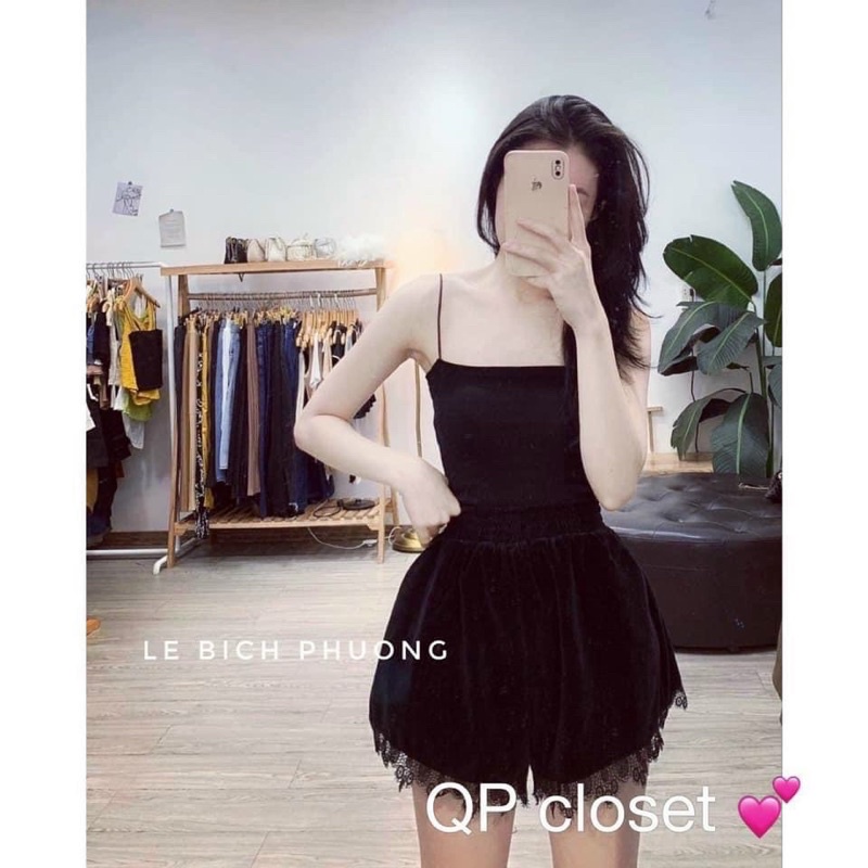 QUẦN SHORT ĐÙI NHUNG TĂM ĐIỆU ĐÀ