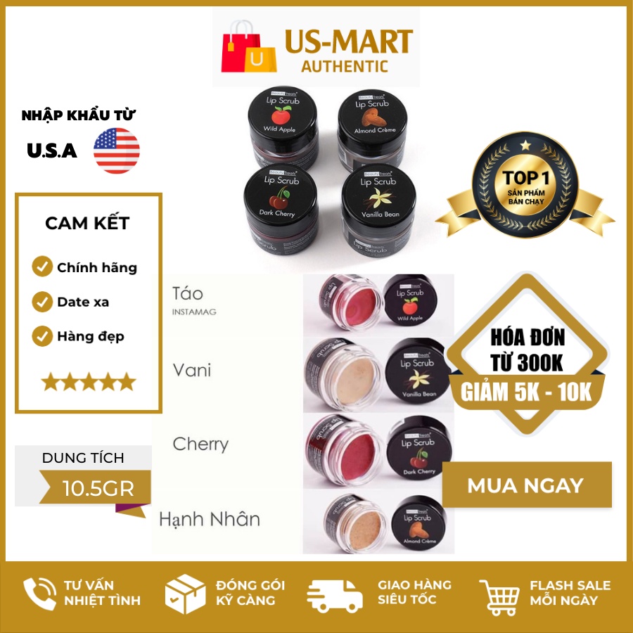 Tẩy Tế Bào Chết Môi Lip Crub cho đôi môi hồng căng mọng