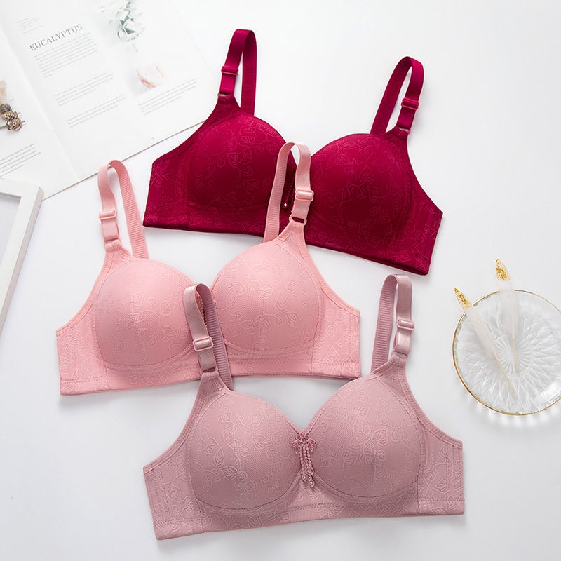 Áo ngực AOWEINISI không gọng thêu họa tiết size lớn thiết kế thoải mái thời trang dành cho nữ