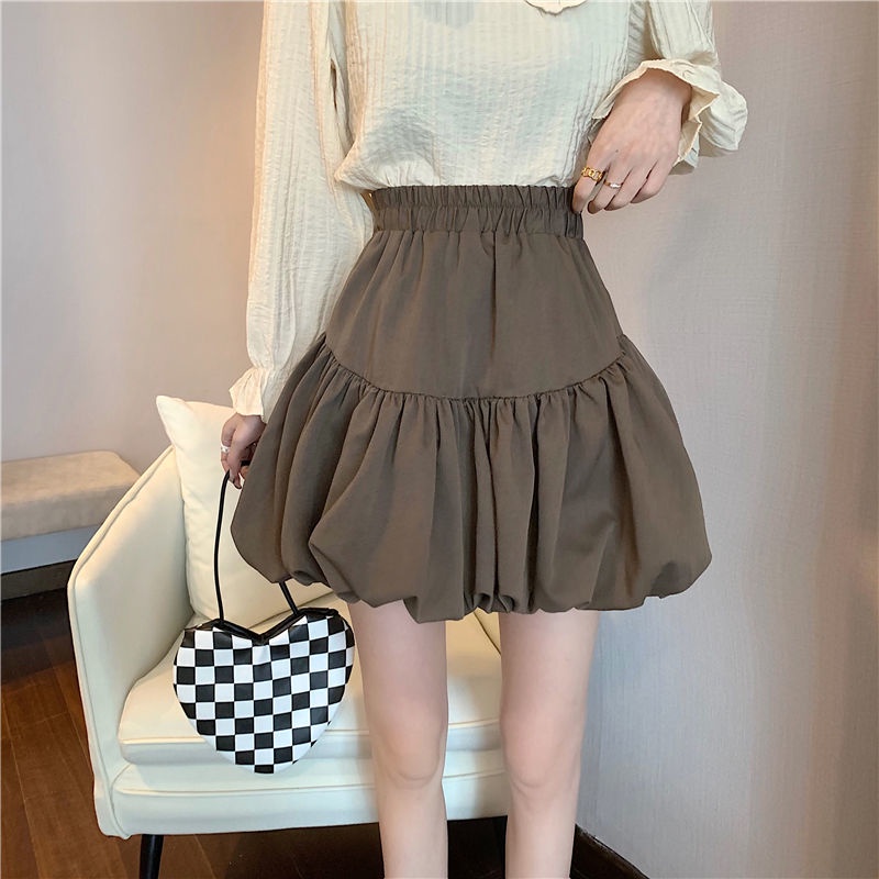 COZOK Chân Váy Phồng Màu Sắc Tinh Khiết Thời Trang Cho Nữ