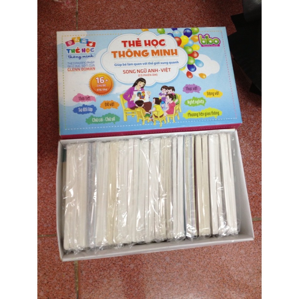 [ Gía siêu rẻ ] FLASH CARD VIỆT ANH ( BỘ 16 CHỦ ĐỀ 416 THẺ)