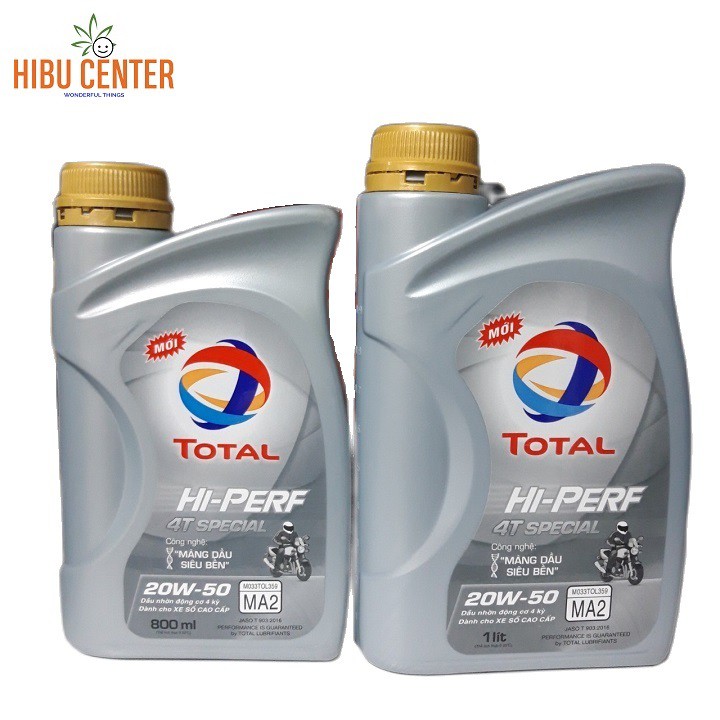 Dầu Nhờn Động Cơ Cho Xe Số Cao Cấp TOTAL Special 20W50 1000ml - 800ml