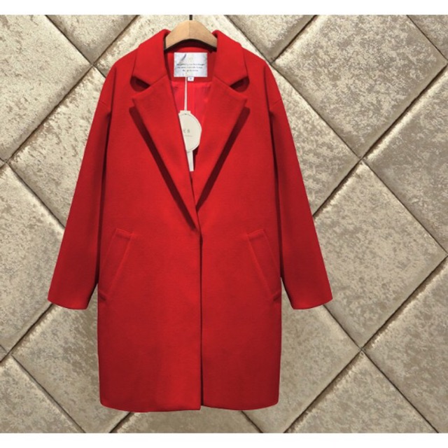 Áo khoác dạ nữ trẻ trung, phong cách HQ (chỉ còn màu đỏ)