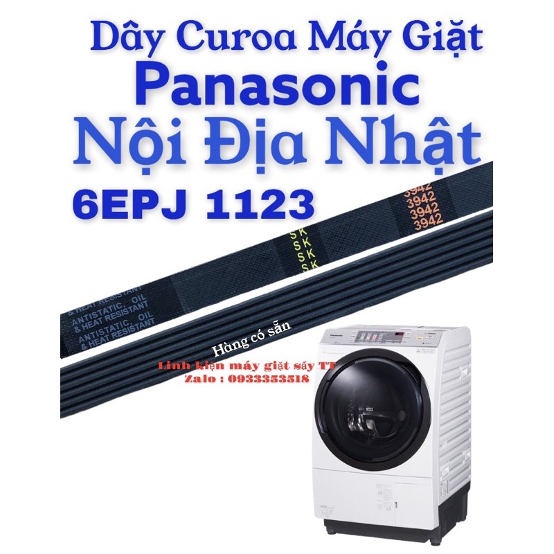 Dây curoa 1123 6EPJ - máy giặt cửa ngan Panasonic - Nội Địa Nhật
