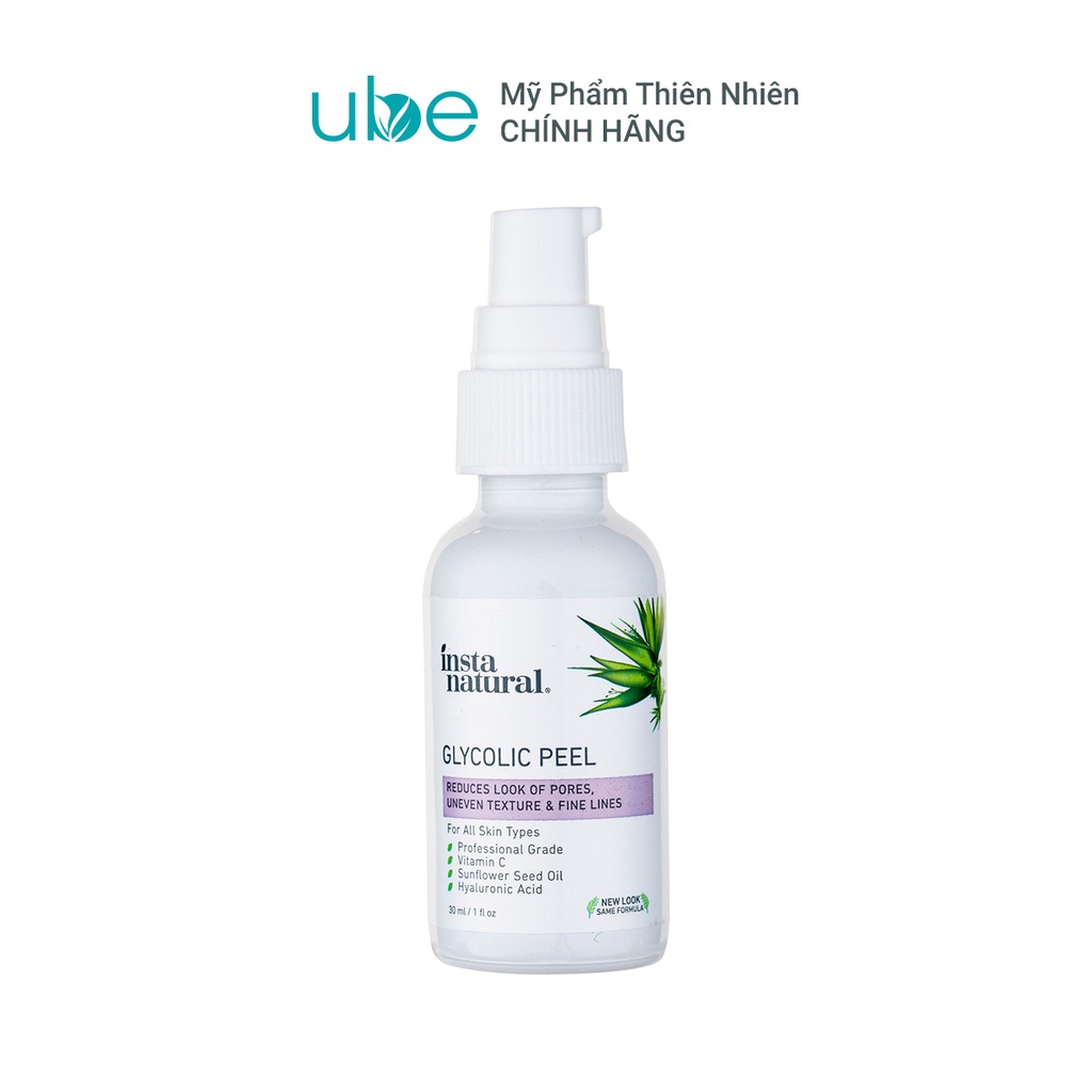 InstaNatural Tẩy Da Chết AHA Glycolic Peel 30ml (Best By T4/2022)