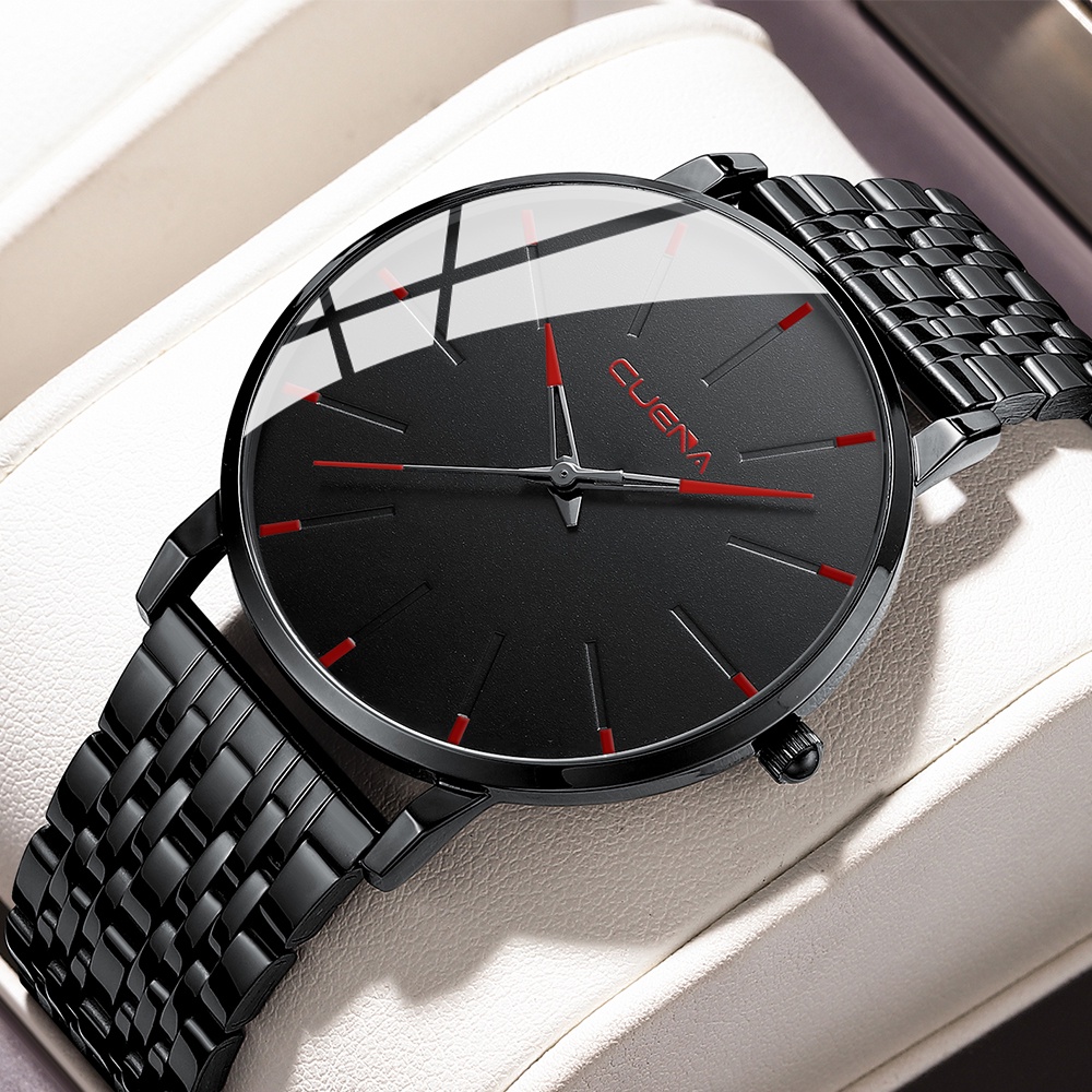 Đồng hồ thạch anh CRRJU 6029X bằng thép không gỉ chống thấm nước thời trang thể thao cho nam