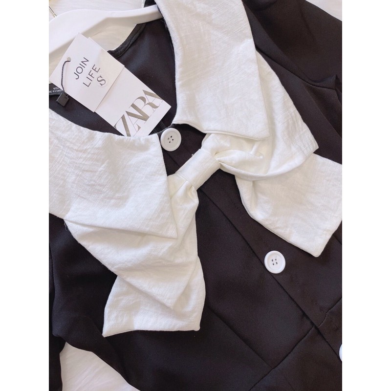 🎀 Đầm đen dài nơ cổ trắng ( ảnh thật, có feedback, cận chất) | BigBuy360 - bigbuy360.vn