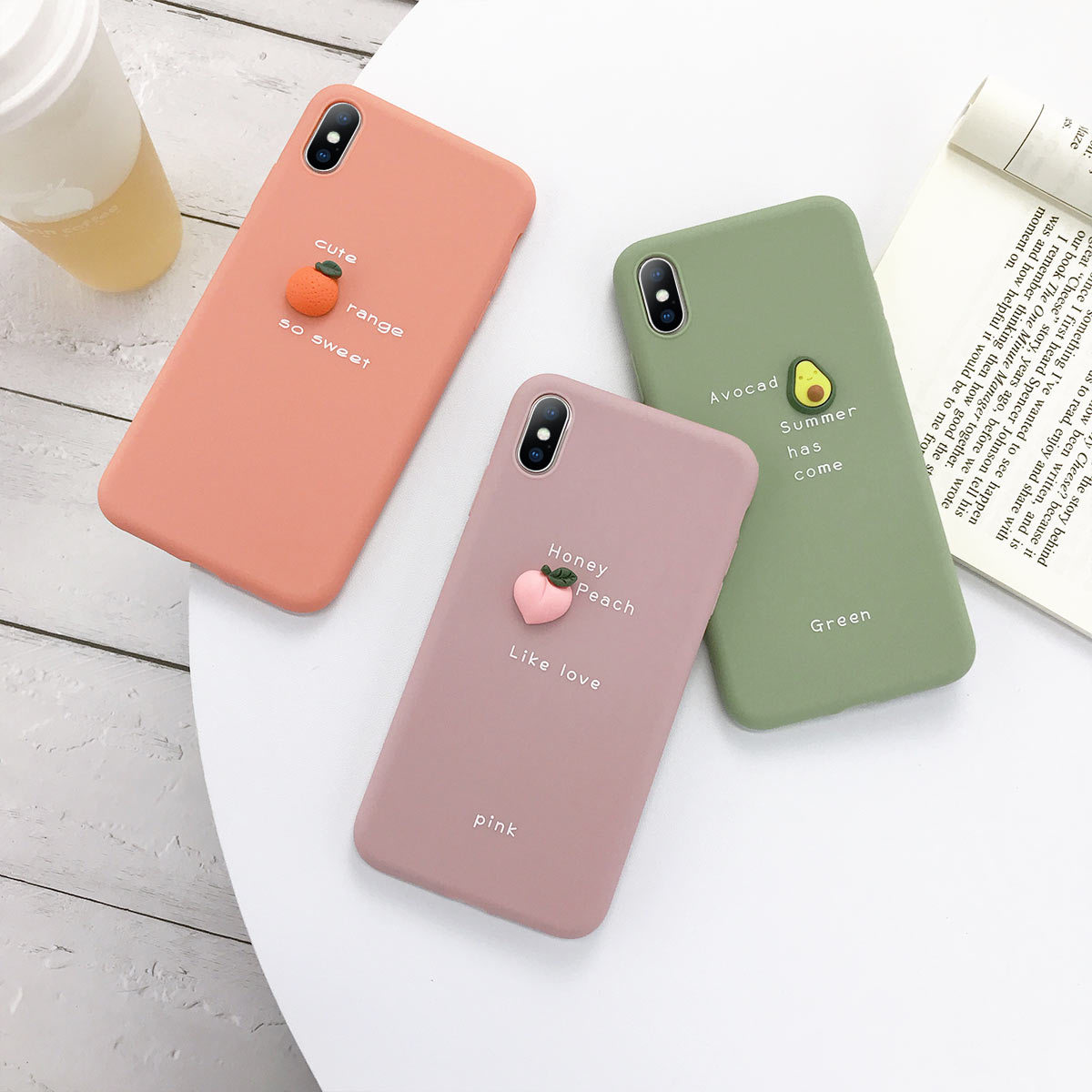 Ốp điện thoại TPU dẻo mẫu trái cây 3D DIY chống sốc trầy xước cho IPhone 11 Pro XR/XS/X 7 8 Plus