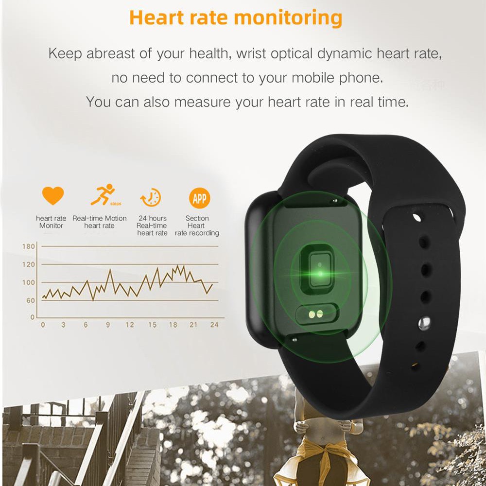 Warranty P80 Smart Watch Women IP68 Waterproof Wristband Heart Rate  Blood Pressure Monitoring Touch Screen Watch