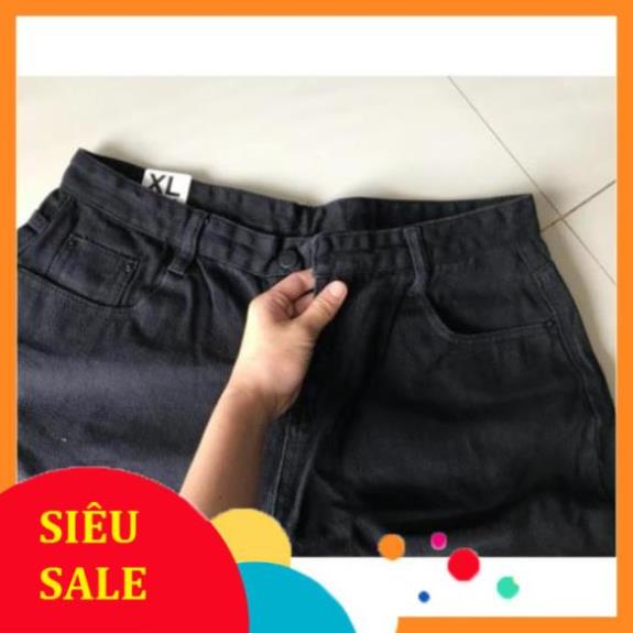 [ Sẵn 2xl 3xl 5xl ] Quần baggy jean có bigsize XL 2XL 3XL 4XL 5XL rách gối trắng đen -v11