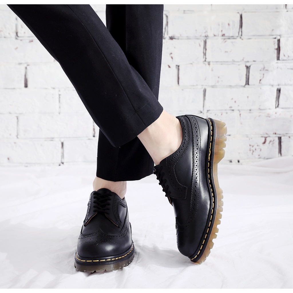 Giày bốt da cổ thấp Dr.Martens Air Wair 3989 thời trang cho nam và nữ size 35-46