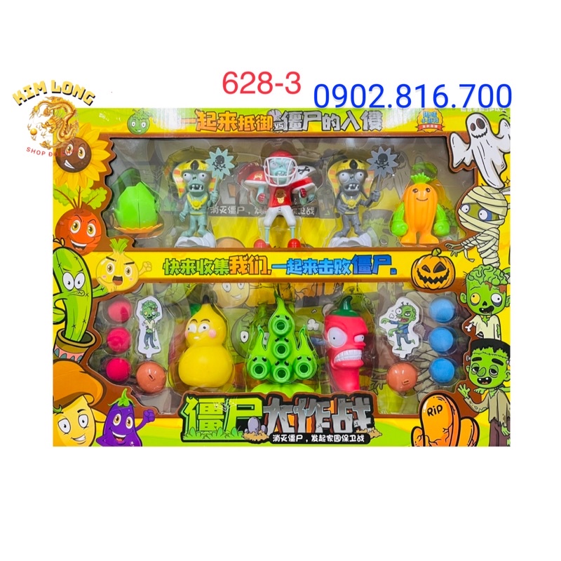 Đồ chơi bắn zoombie cho bé- Cuộc chiến của ZOOMBIE Bóng Chày và Hoa Quả