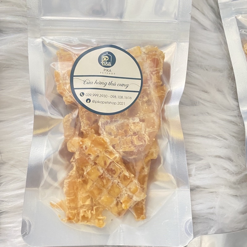 Đồ ăn vặt, gà sấy khô, gà quấn xương gặm, viên sấy món khoái khẩu dành cho thú cưng - Pika Petshop