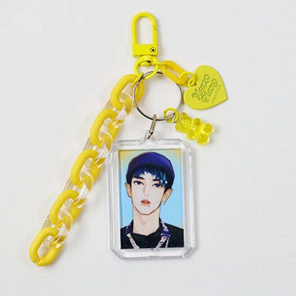 DARNELL Móc Khóa Khung Ảnh Hình Chữ Nhật Bảo Vệ Túi Xách / Chìa Khóa