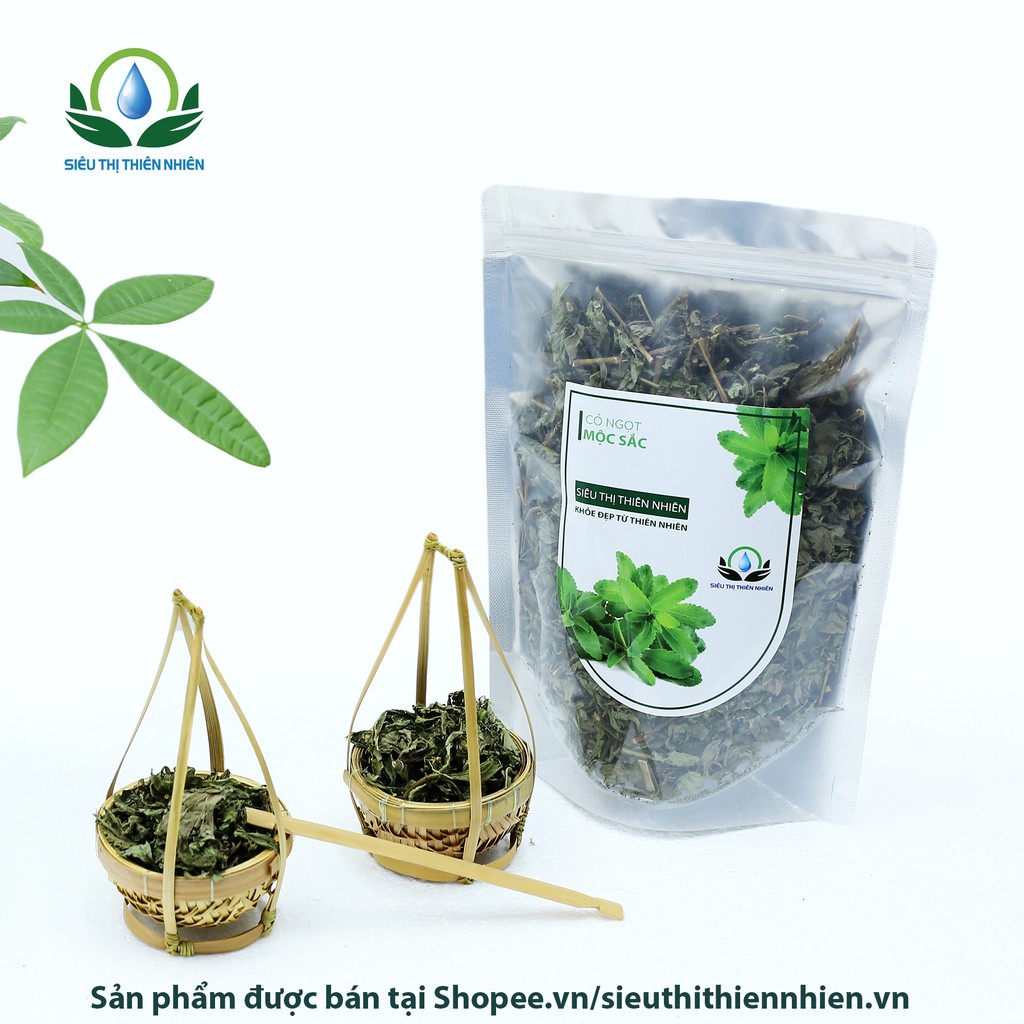 Trà cỏ ngọt sấy khô Mộc Sắc 1kg, trà tạo ngọt tự nhiên tốt cho người huyết áp, tiểu đường của Siêu Thị Thiên Nhiên