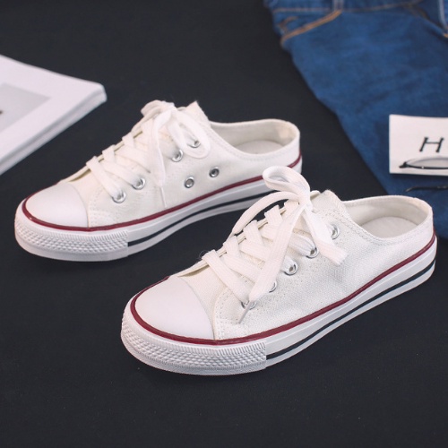 Giày sục thể thao nữ / giày cv canvas ulzzang đạp gót sandal