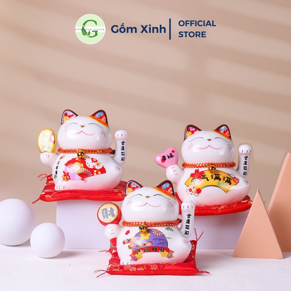 Mèo Thân Tài Vẫy Tay Mèo Chiêu Tài Lộc May Mắn Mini