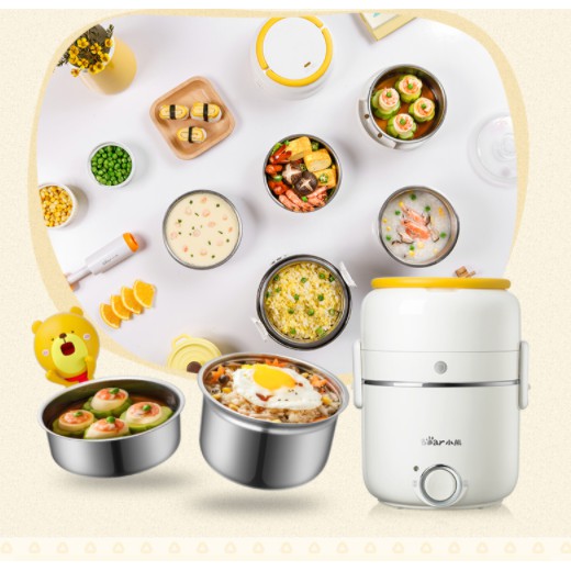 Hộp cơm cắm điện Bear DFH-B16Q5, sử dụng để nấu chín, hâm nóng và giữ nhiệt cho thức ăn