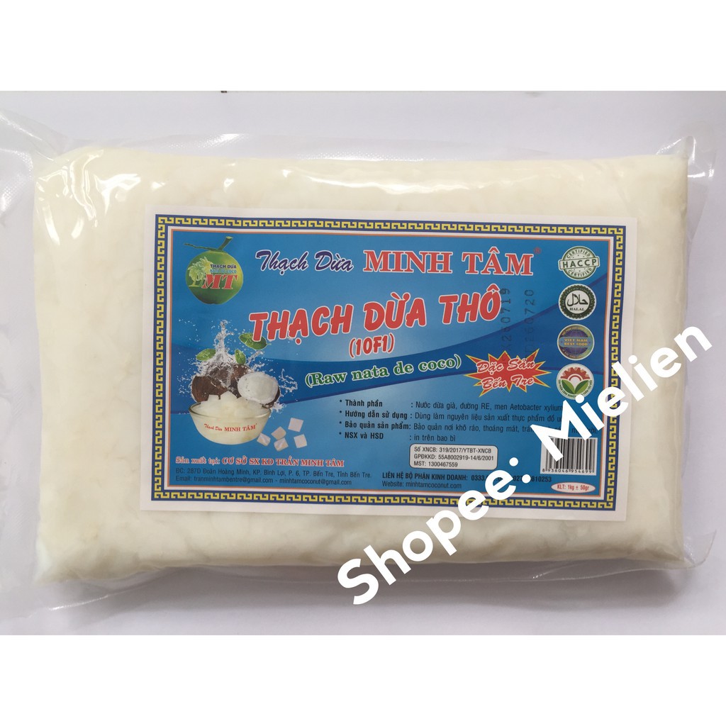 1Kg Thạch dừa thô Minh Tâm + Tặng hương dừa (Thạch dừa khô)