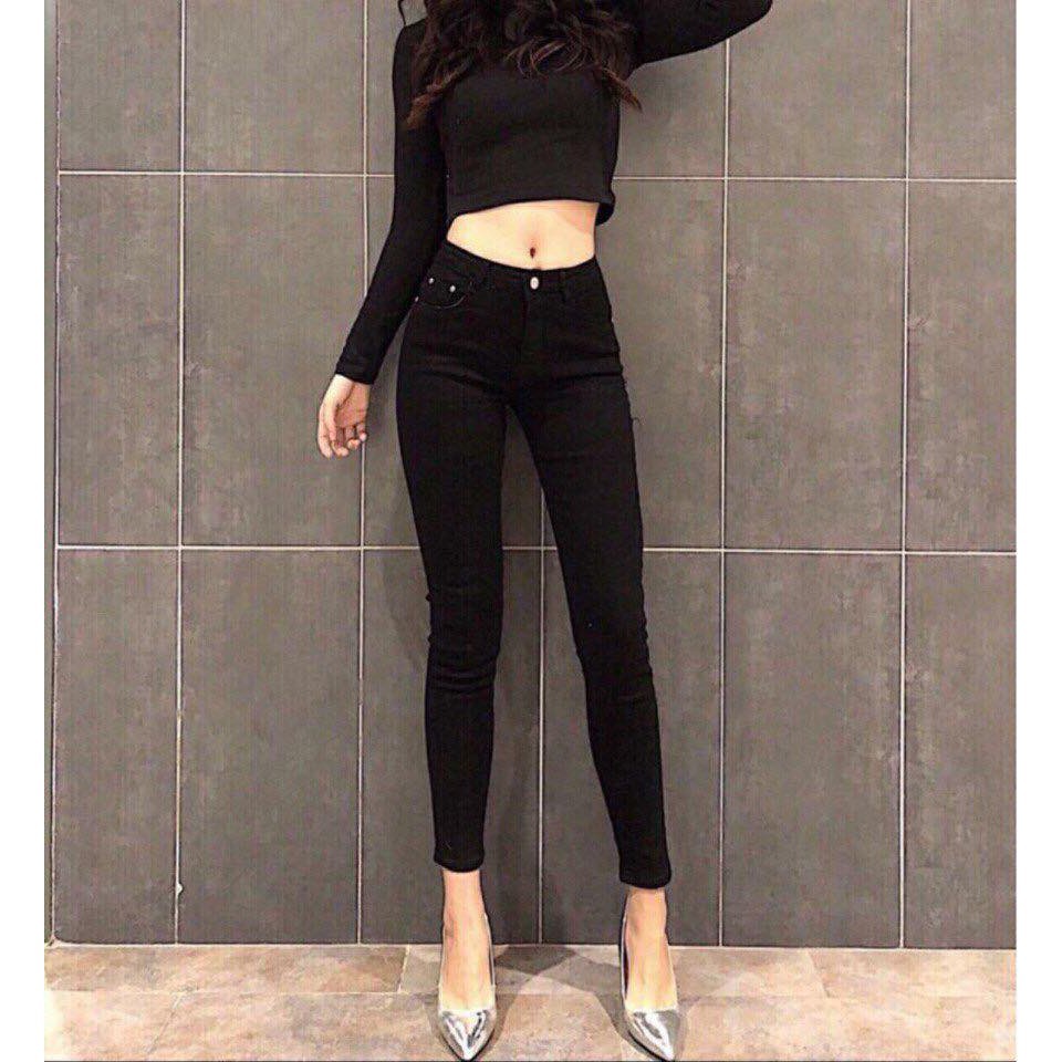 Quần Jeans hai màu đen, trắng