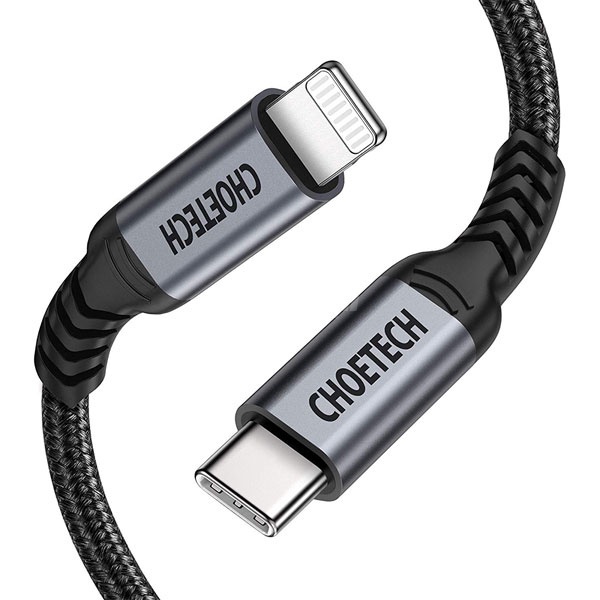 Combo Củ Sạc Nhanh 25W CHOETECH PD6003 Và Cáp Type C to Lightning MFI 20W Dây Nylon Dài 1.2m IP0039 Dành Cho iPhone iPad