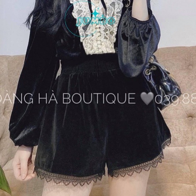 Quần nhung ren bigsize 60kg - 100kg