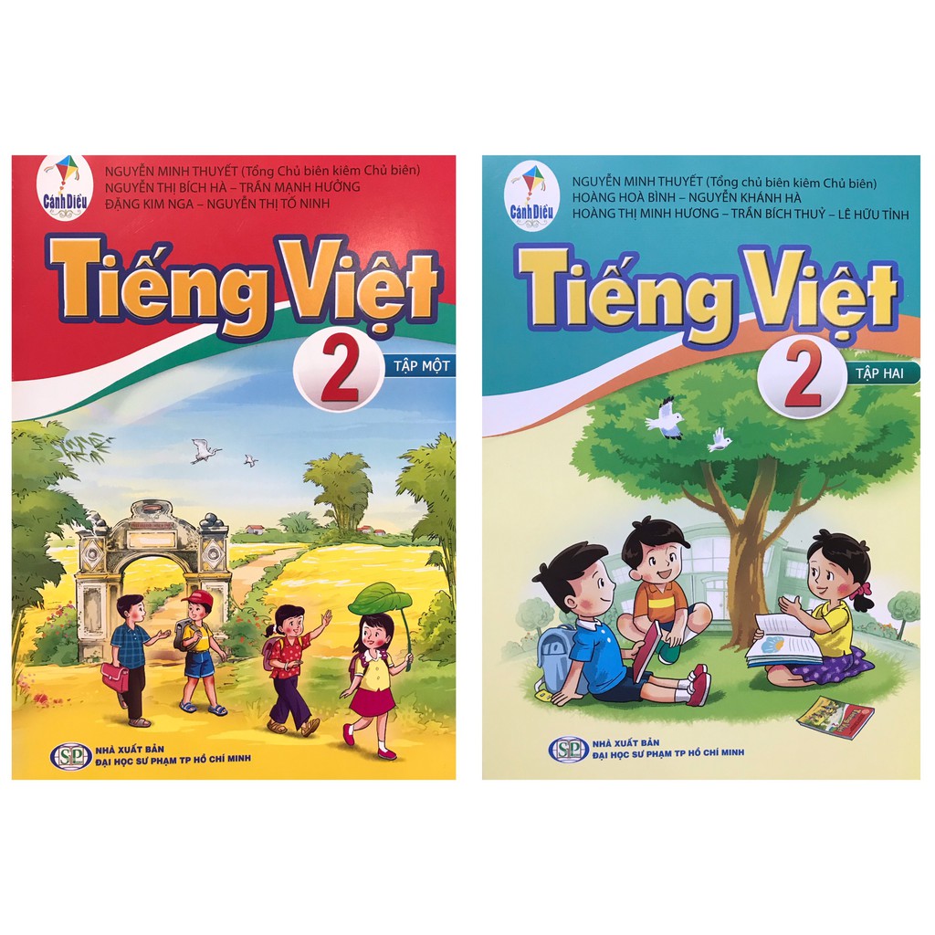 Sách - Combo Tiếng việt lớp 2 tập 1 + tập 2 ( Cánh diều ) + Bán kèm 2 bút chì