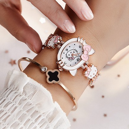 Đồng hồ đeo tay hình Hello Kitty cho bé gái