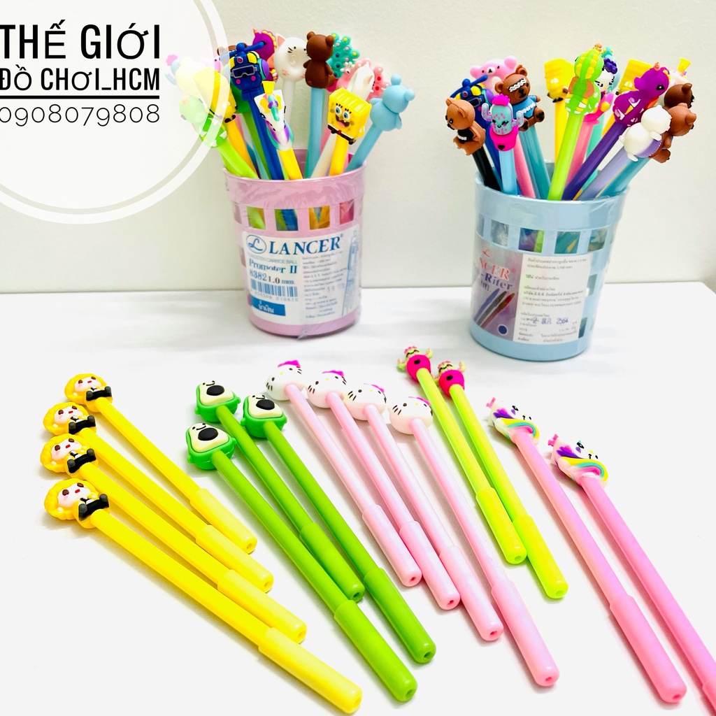 [HOT-NHIỀU MẪU] Bút bi unicorn mực nước đầu thú nhiều kiểu dáng dễ thương siêu ngộ nghĩnh dành cho bé yêu