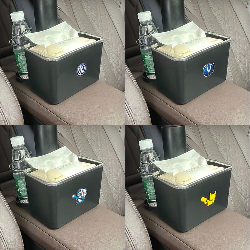 Hộp Đựng Khăn Giấy Đa Năng Gắn Chỗ Tỳ Tay Xe Hơi