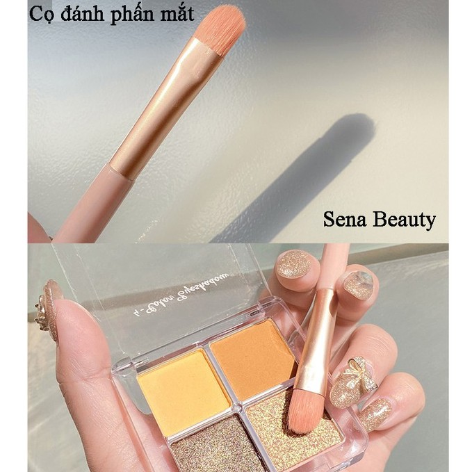 Bộ cọ trang điểm make up cá nhân 8 cây tặng kèm túi zip Vintage Sena Beauty