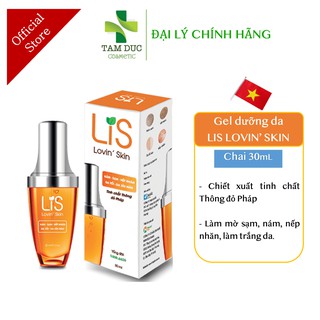 Gel dưỡng da LIS Lovin'skin [Chai 30ml] - Tinh chất thông đỏ mờ nám, sạm [loving, lovin']