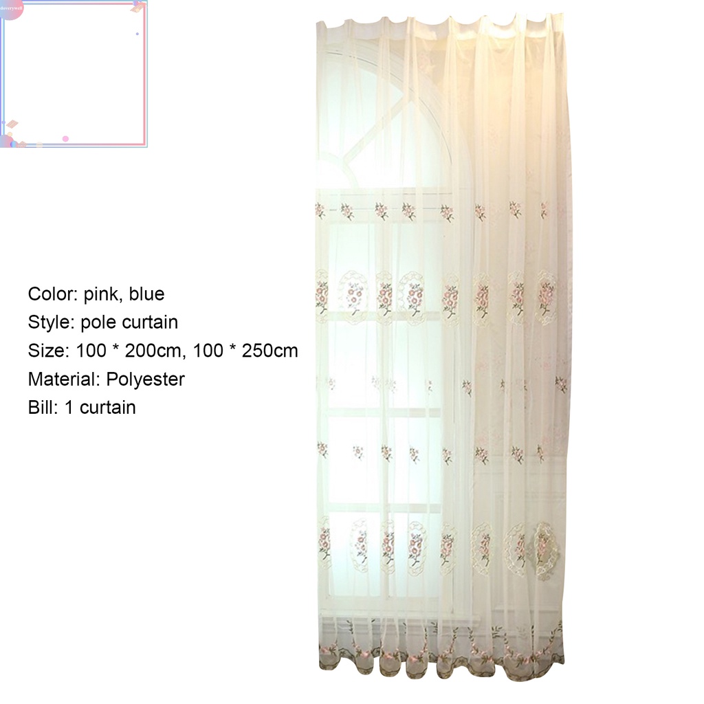 Rèm Cửa Sổ Thêu Hoa Mềm Mại Chống Mài Mòn Cho Phòng Khách