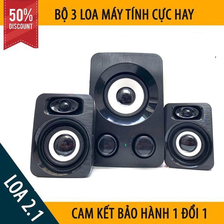 Loa máy tính TREBLE 2.1 bộ 3 loa cực chất - LOA VI TÍNH Q7 âm thanh hay giá cực rẻ