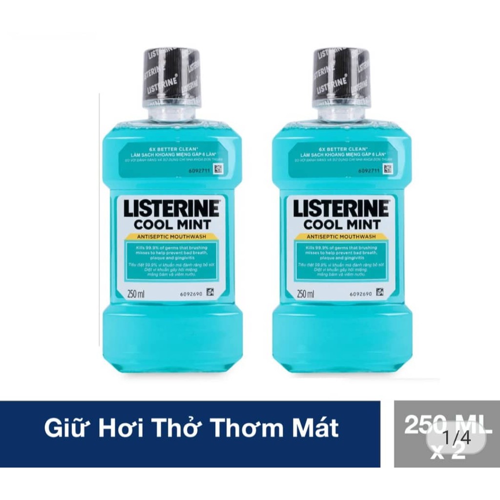 combo 5 Nước súc miệng Listerine 80ml