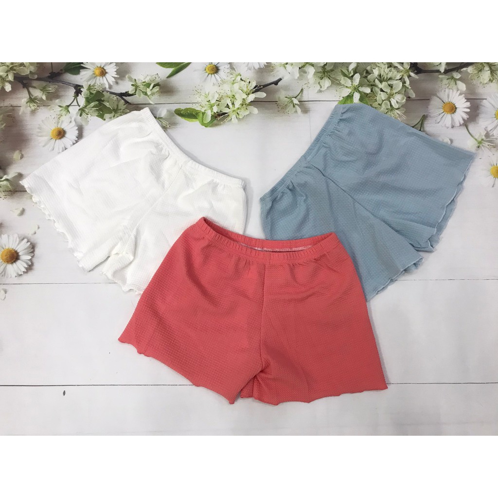 Quần lót đùi cotton mặc trong váy thun cotton mát, quần viền lượn sóng, Leblur | BigBuy360 - bigbuy360.vn