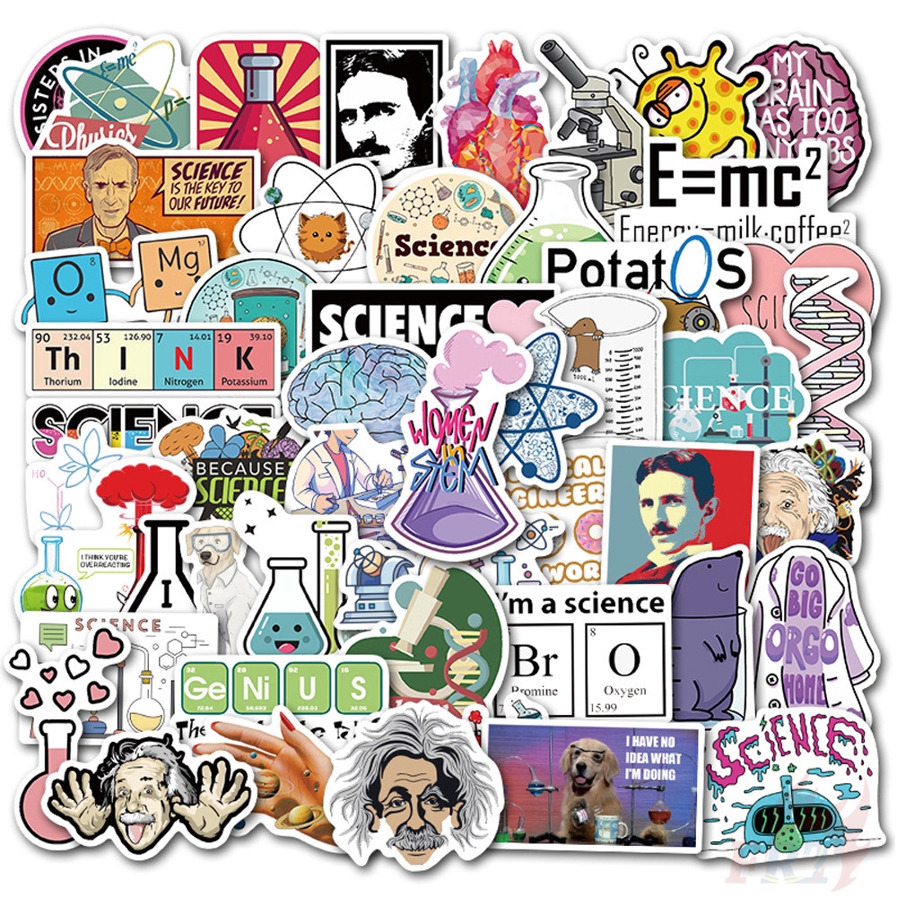 ❉ Fun Science &amp; Chemistry Laboratory Series 01 Stickers ❉ 50Pcs/Set Fashion DIY Waterproof Decals Doodle Stickers