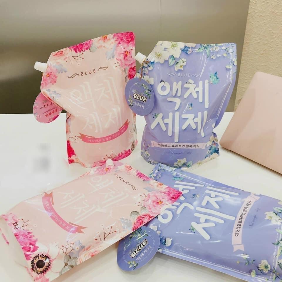 TÚI 2 LÍT GIẶT BLUE HÀN QUỐC HƯƠNG THẢO MỘC SIÊU THƠM -  HÀNG CHUẨN CÔNG TY