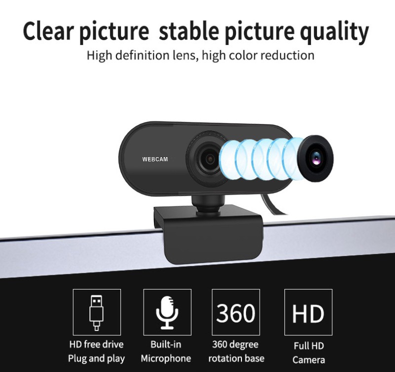 Webcam Độ Phân Giải Hd 2k Hd Kèm Mic Cho Máy Tính | BigBuy360 - bigbuy360.vn