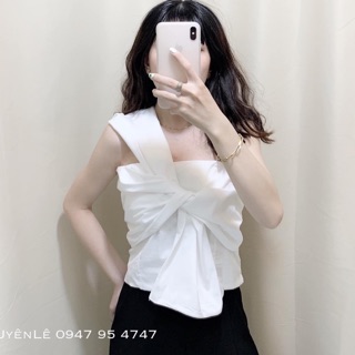 Áo nơ bắt chéo một tay cực hót ☘️☘️