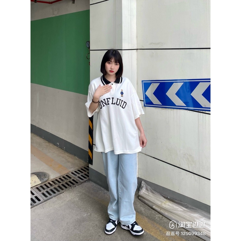 Áo Phông UNFLUID Polo Cổ Bẻ Nam Nữ UNISEX Phong Cách Trẻ Trung Hàn Quốc