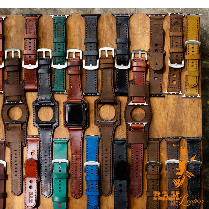 Dây đồng hồ Apple Watch , Iwatch , Iphone Watch Da Bò Thật RAM Leather Bền Đẹp