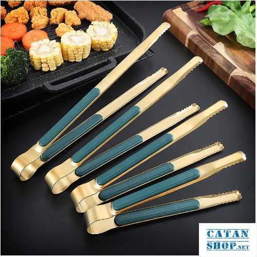 Kẹp nướng BBQ vàng tay cầm ABS chống nóng, kẹp nướng thịt, gắp bánh, siêu tiện dụng GD605-BBQVang-3