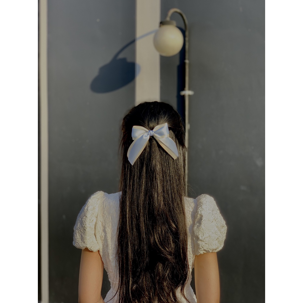 [Handmade]: Lucy - Nơ kẹp tóc ruy băng