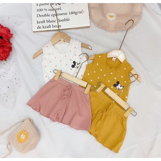 Set Mickey chấm bi cực xinh cho bé