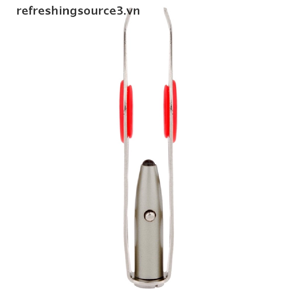 Nhíp Tỉa Lông Mày Có Đèn LED Bằng Thép Không Gỉ Tiện Dụng