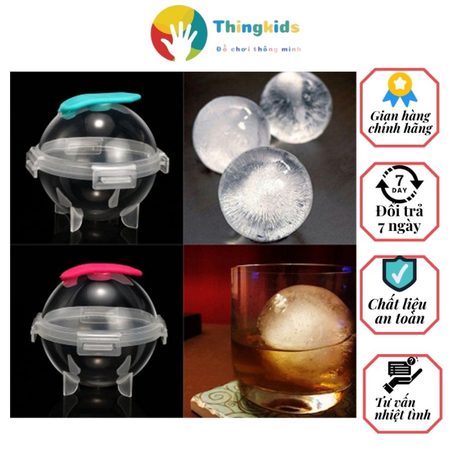 Cốc làm đá silicol thông minh có nắp đậy tiệt trùng - Thingkids