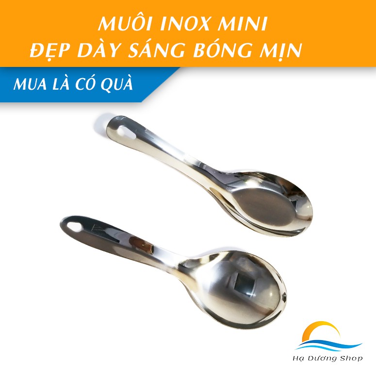 [FLASH SALE 3 NGÀY] Muôi muỗng canh inox HADU sáng bóng chống ố vàng chống cong vênh cao cấp HDS011 - Hạ Dương Shop